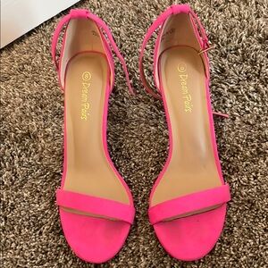 Dream Pairs Pink Heeled Sandals Minimalist Design